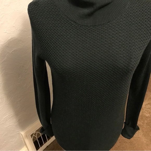 Adrienne Vittadini Sweater Merino Wool Long sleeve size XS Deep Hunter Green - Picture 4 of 6